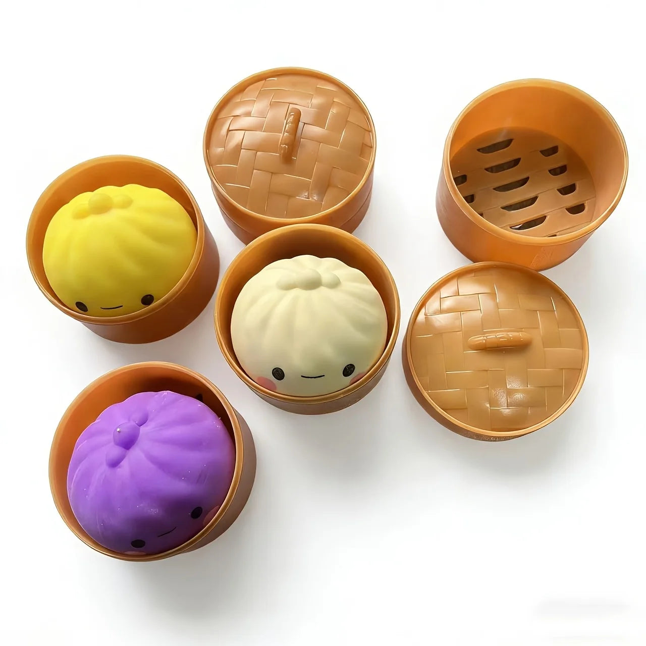 1PC Squishy Dumpling Stress Ball – Bun Shape Squeeze Toy