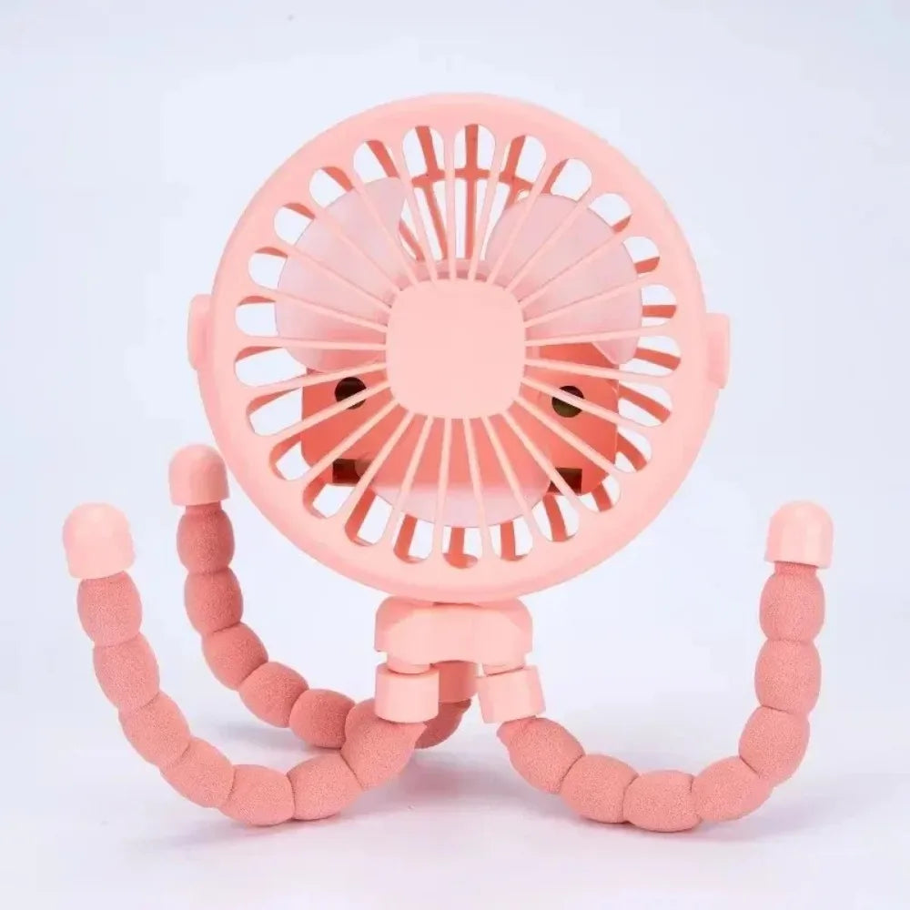 Baby Stroller Rechargeable Octopus Mini Fan