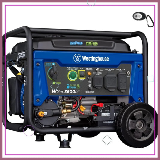 4650W Dual Fuel Portable Generator With Remote Start