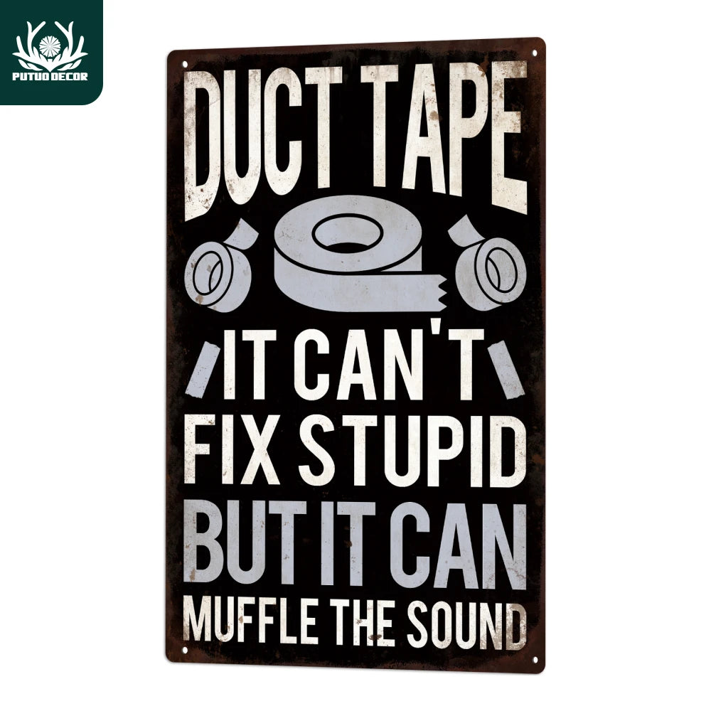 Putuo Decor Funny Sarcastic Metal Sign