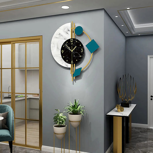 22" Marble Nordic Style Luxury Wall Clock