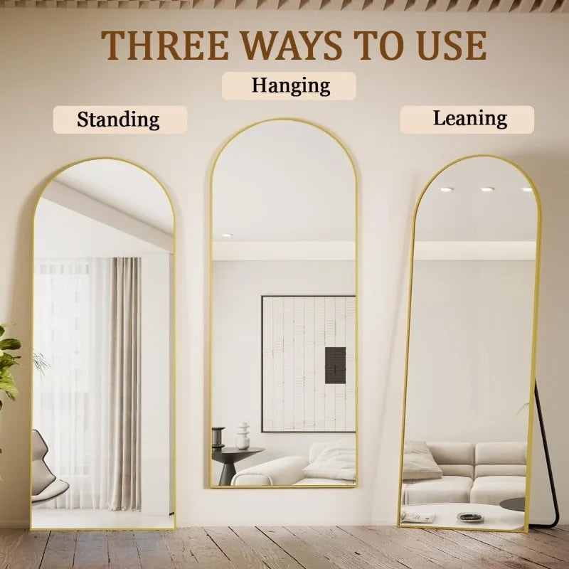 Arched Full Body Floor Standing Mirror
