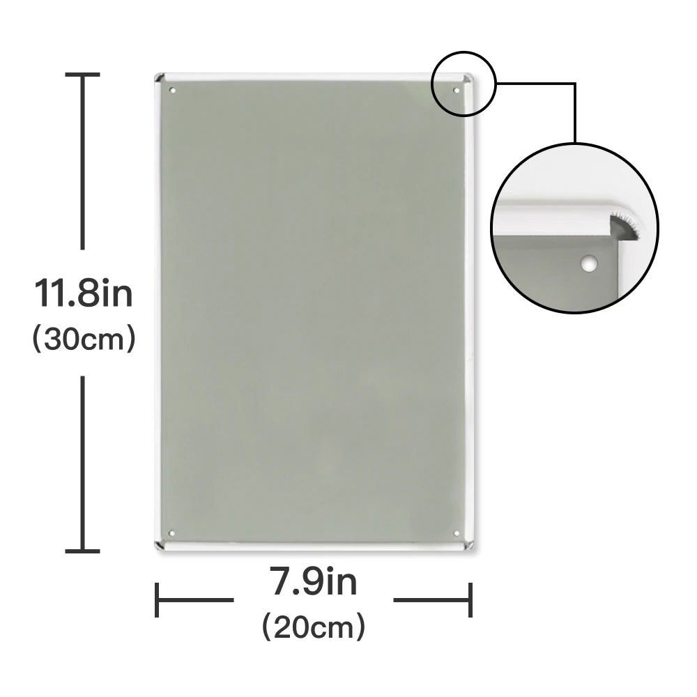 Cat Metal Plaque, Retro Wall Decor