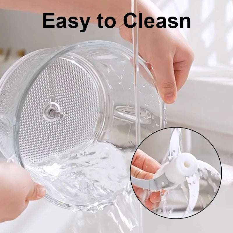 Electric Vegetable Chopper With 2 Bowls