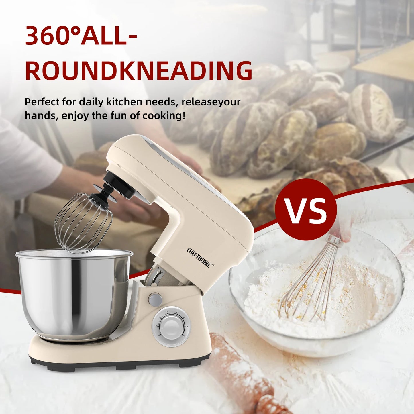 5Qt Tilt-Head Electric Household Stand Mixer