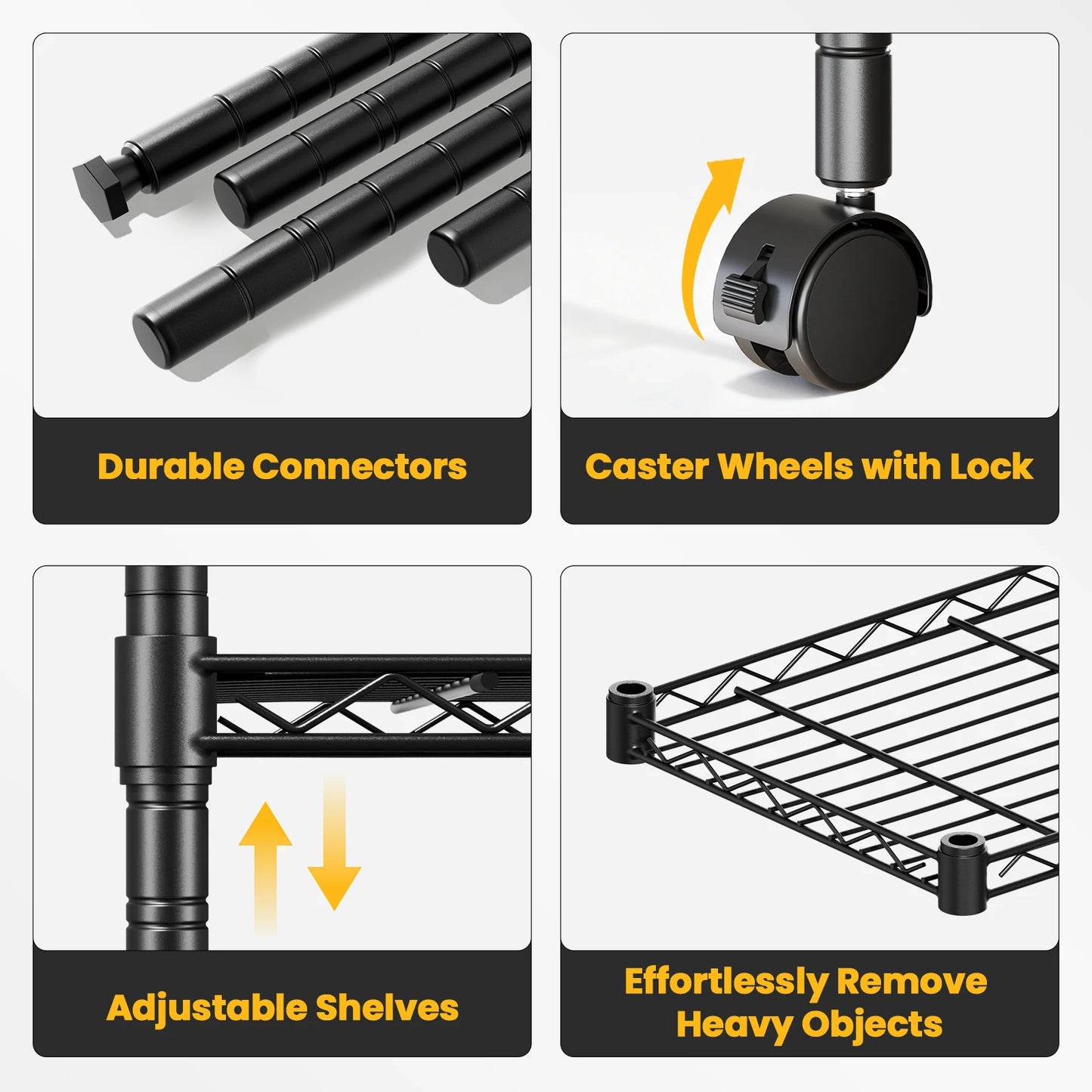 3–5 Tier Heavy-Duty Metal Storage Shelf