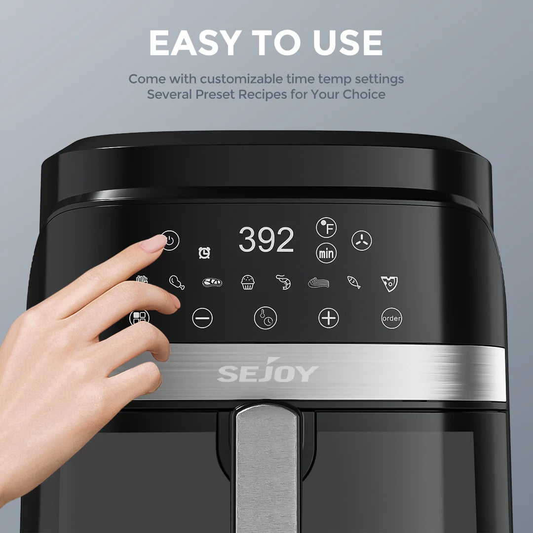 Air fryer 8-in-1,6L Electric Hot fryer Oven Oilless Meals