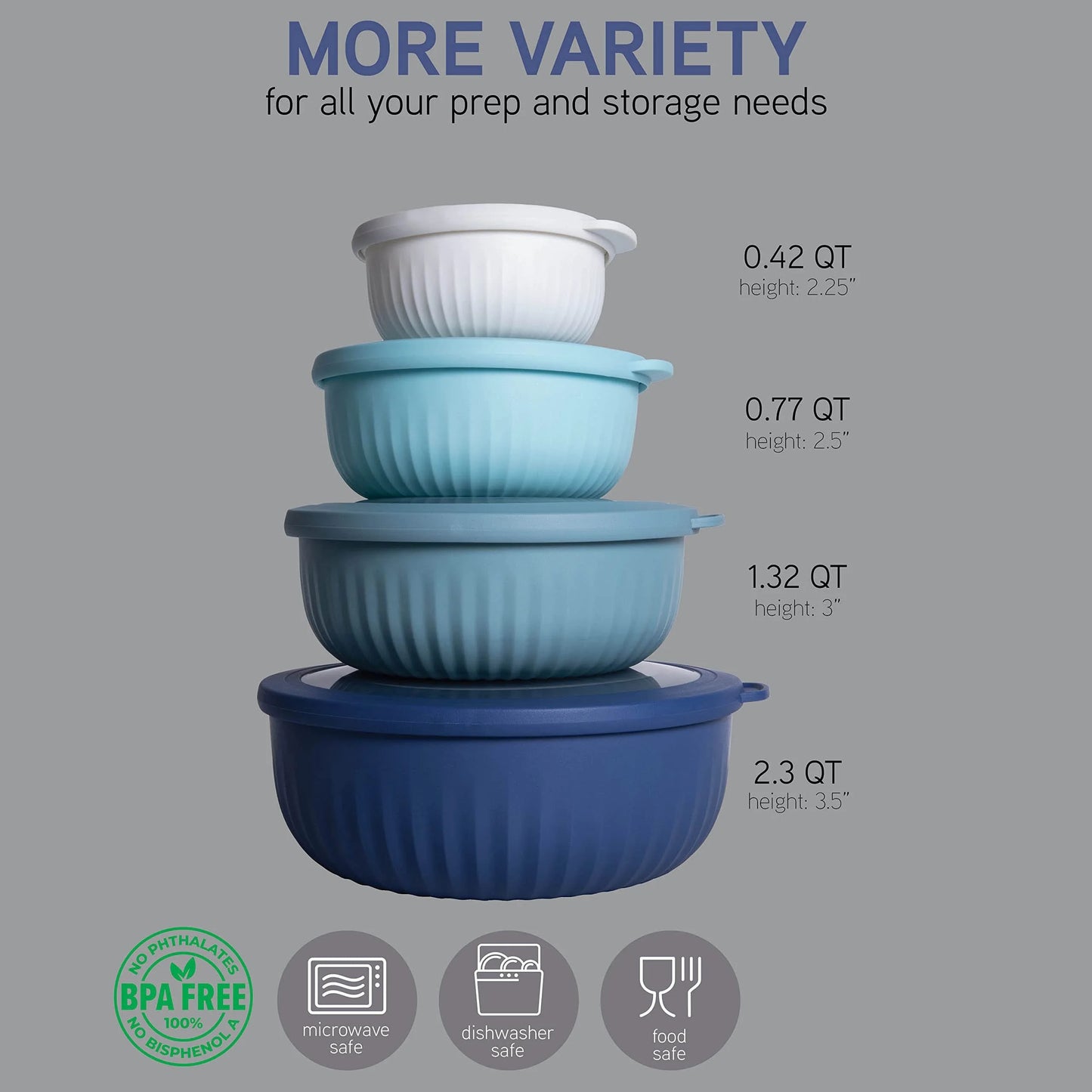 4pcs Mixing Bowls