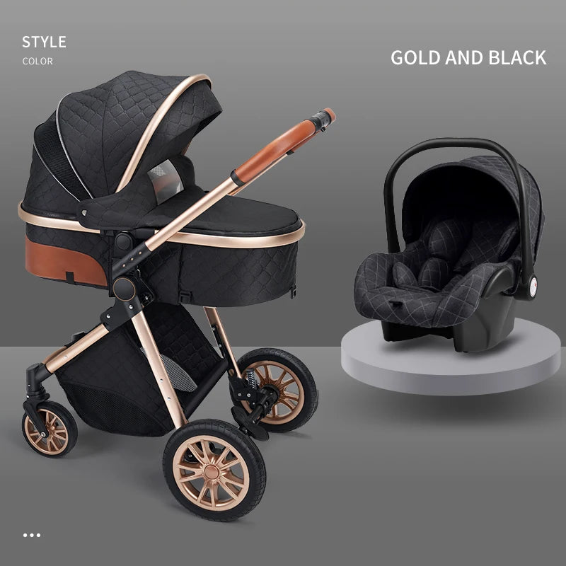 Luxury Baby Stroller 3-in-1