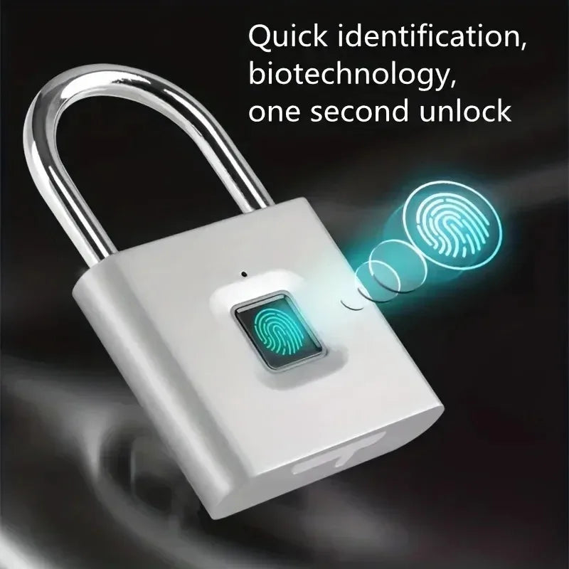 1pc Mini Smart Fingerprint Padlock