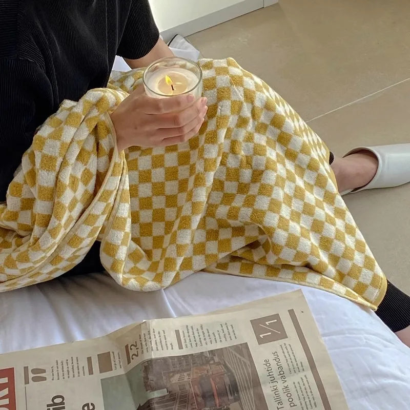 Vintage Plaid Bath Towel