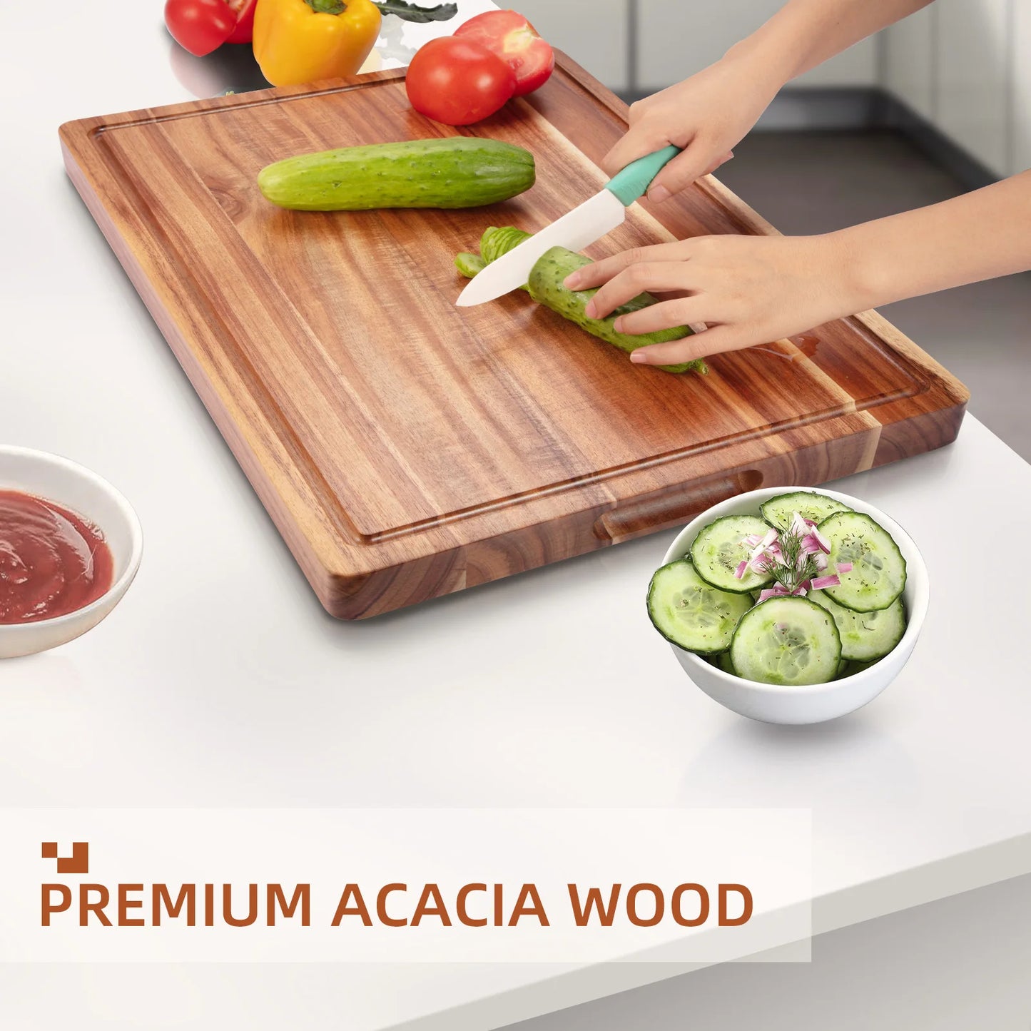 Acacia Large Wood, Cheese Charcuterie Board