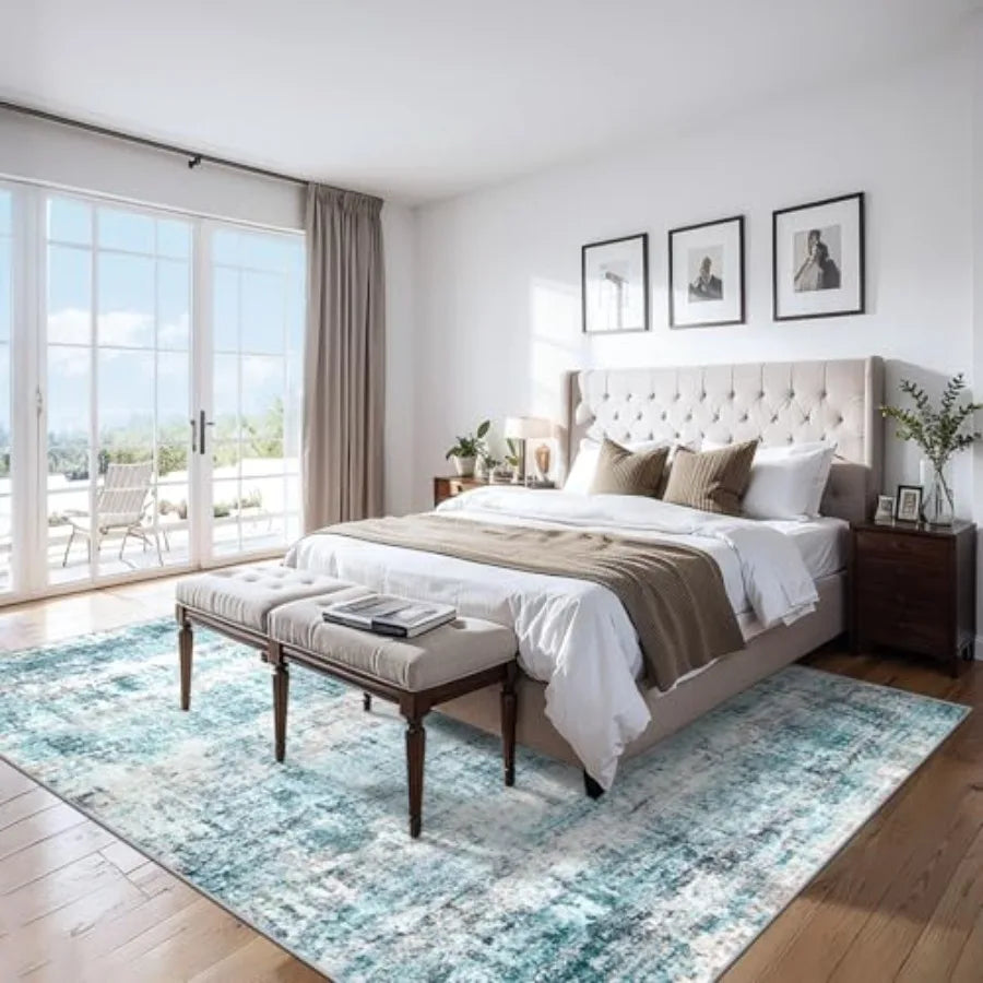 4x6 Modern Abstract Soft Neutral Carpet