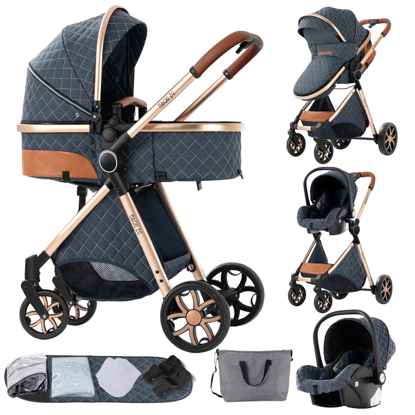 Multifunctional High Landscape 4-IN-1 Stroller