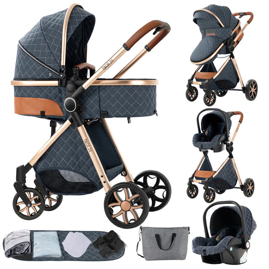 Multifunctional High Landscape 4-IN-1 Stroller