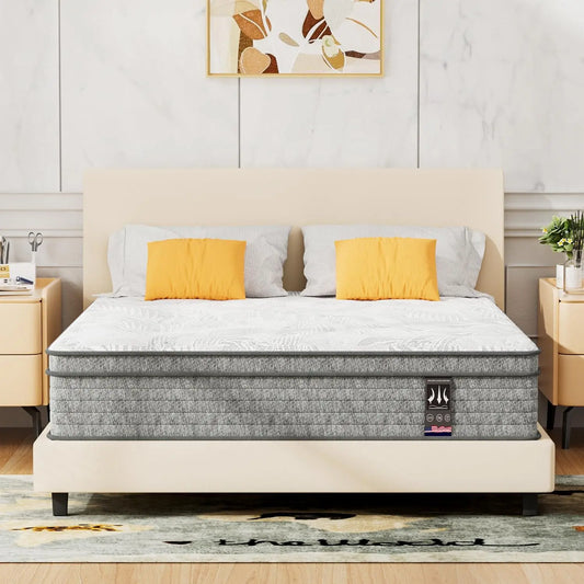 Plush Hybrid Mattress, Supportive Comfort, Restful Sleep
