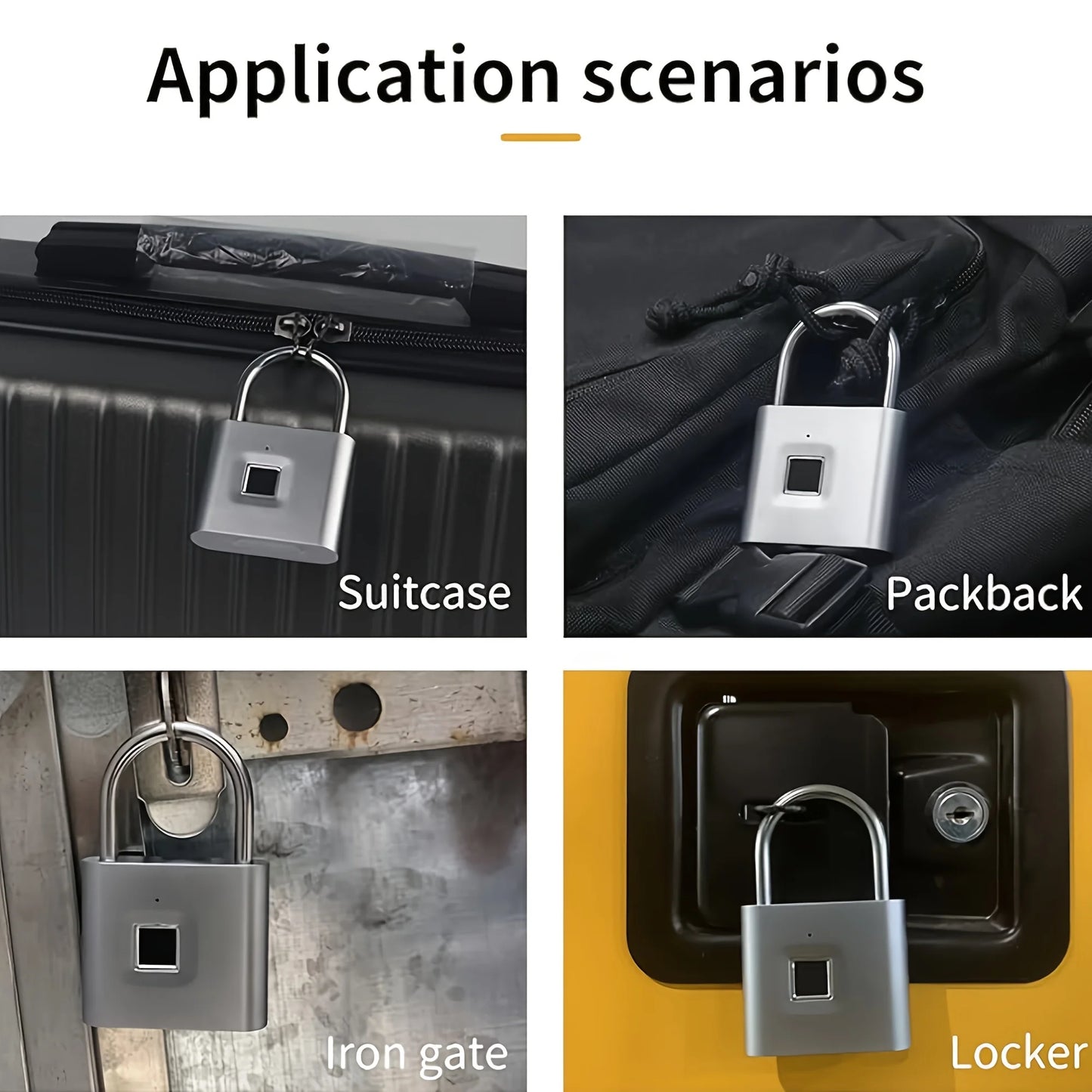 Mini Smart Fingerprint Padlock, Anti-Theft Protection