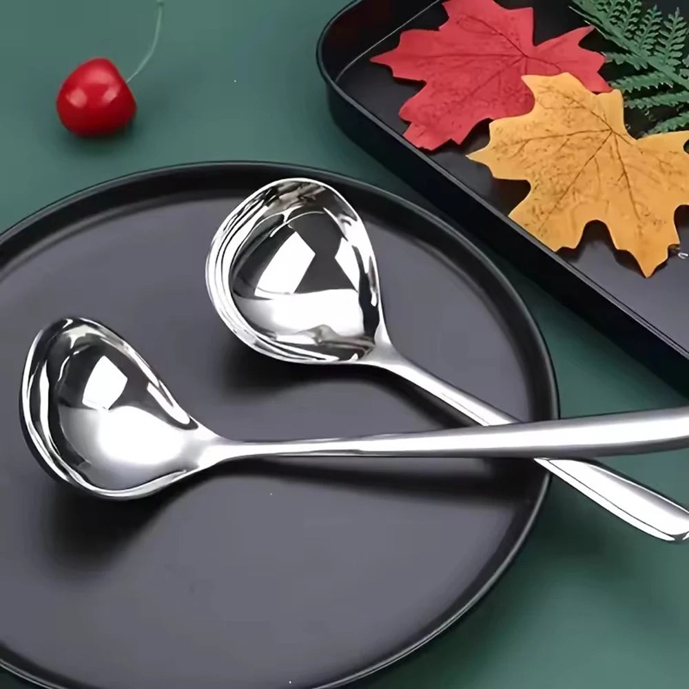 4PCS Stainless Steel Big Head Spoons