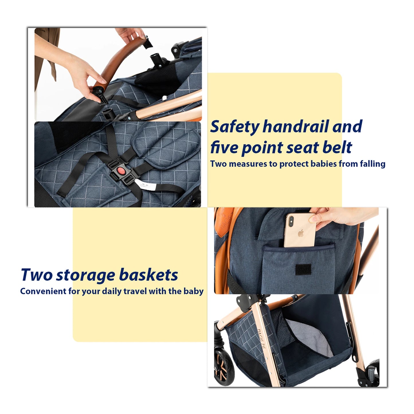 Multifunctional High Landscape 4-IN-1 Stroller