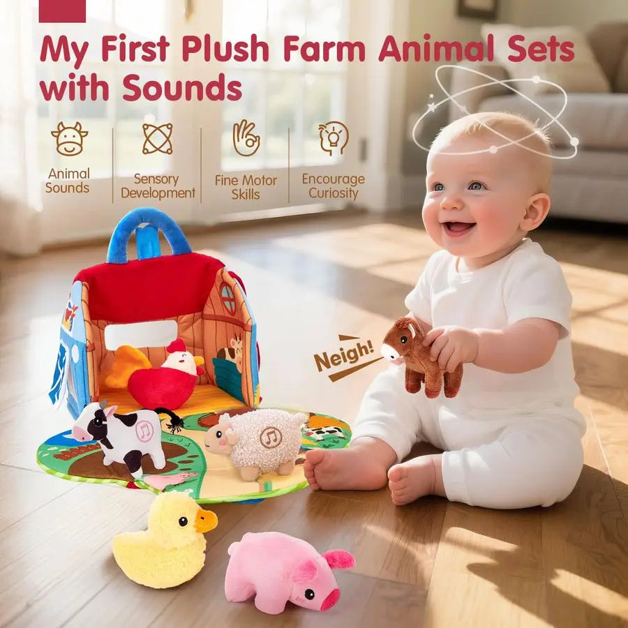 Plush Farm Animals & Real Sounds