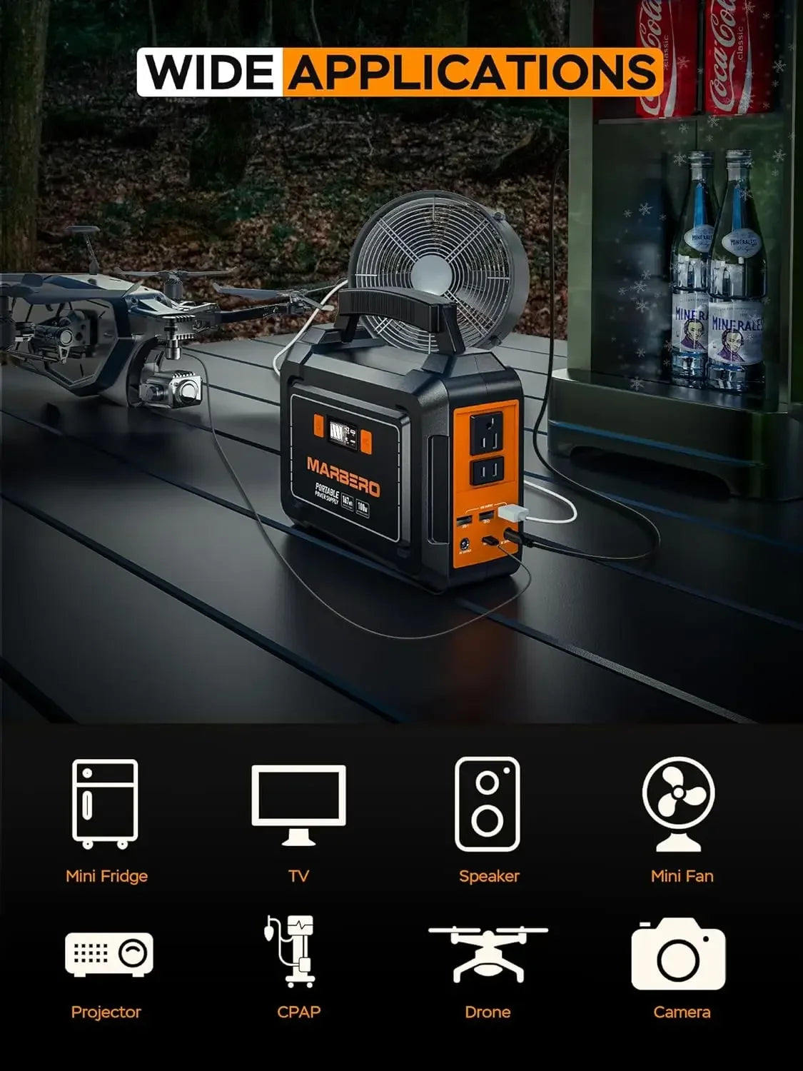 Portable Power Station 200W Peak Solar Generator
