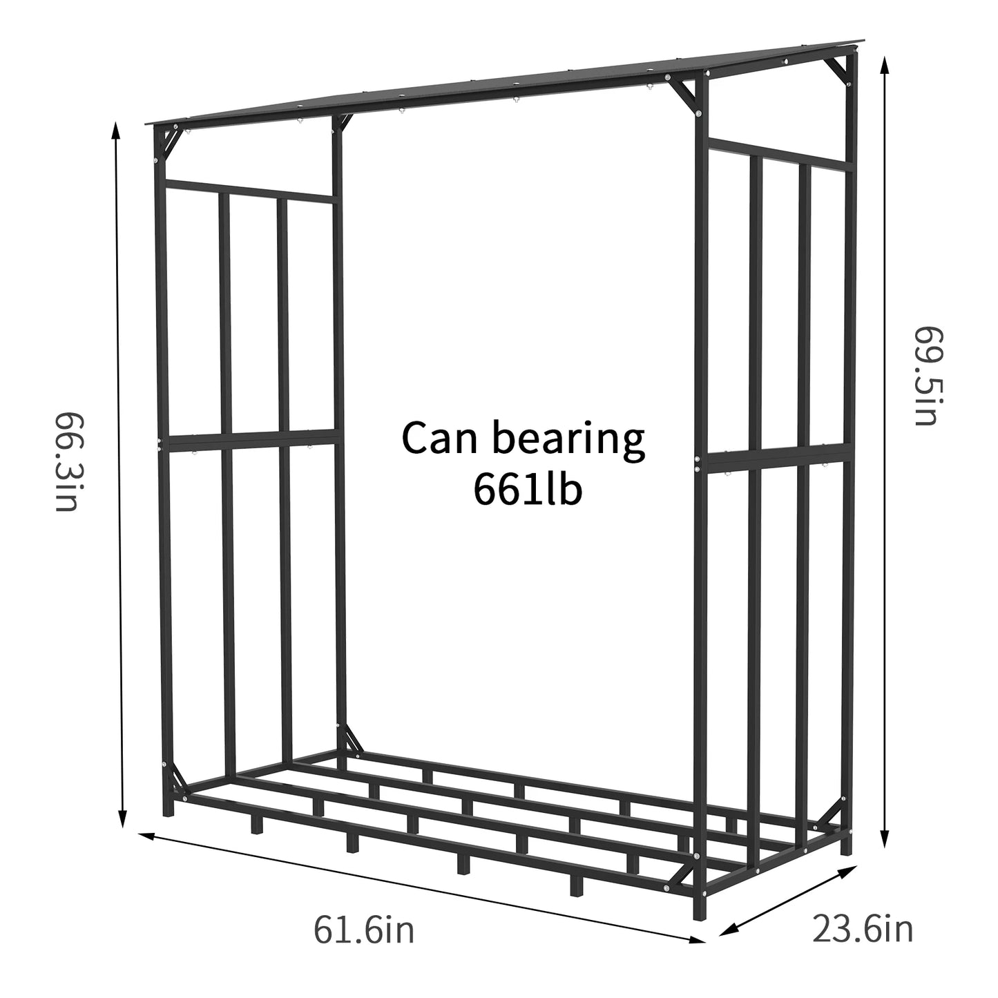 Extra Large Outdoor Firewood Rack