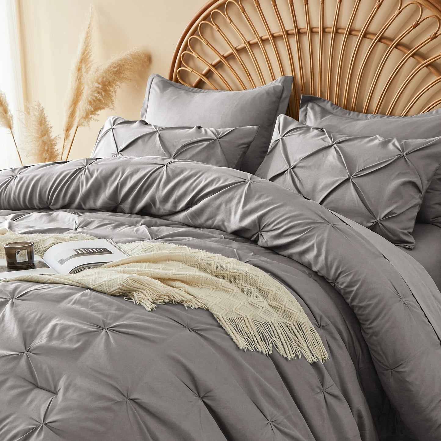 Luxury Pinch Pleat Bedding Set