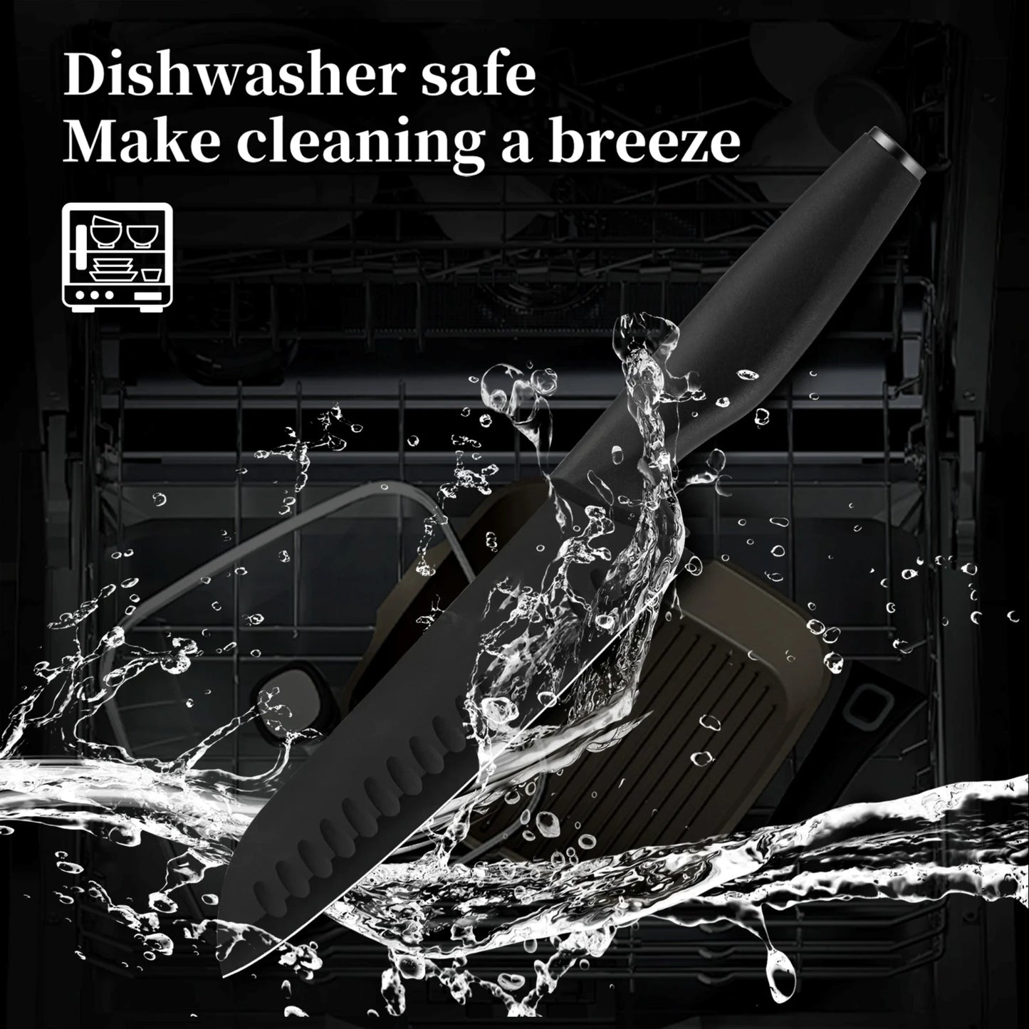 15-Piece Kitchen Stainless Steel Knife Set