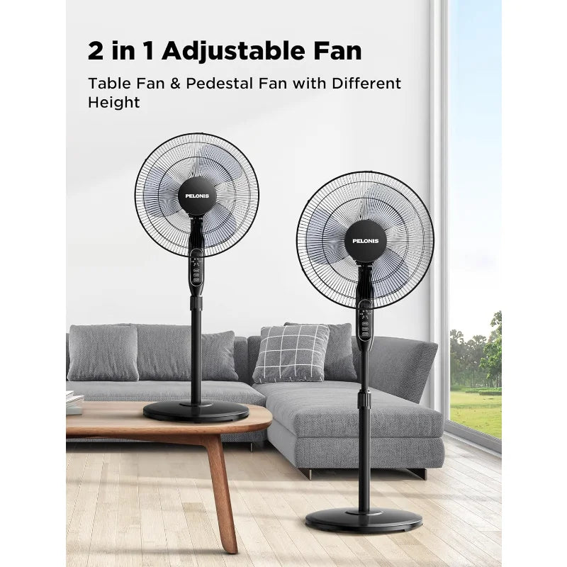 Oscillating Pedestal Standing Fan With Remote Control