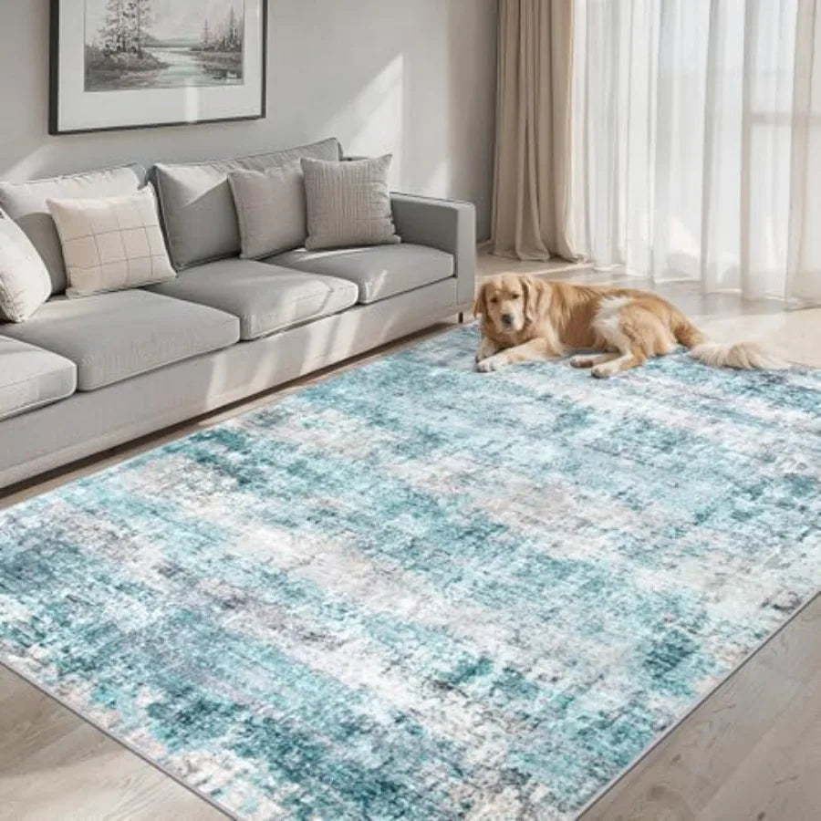 4x6 Modern Abstract Soft Neutral Carpet