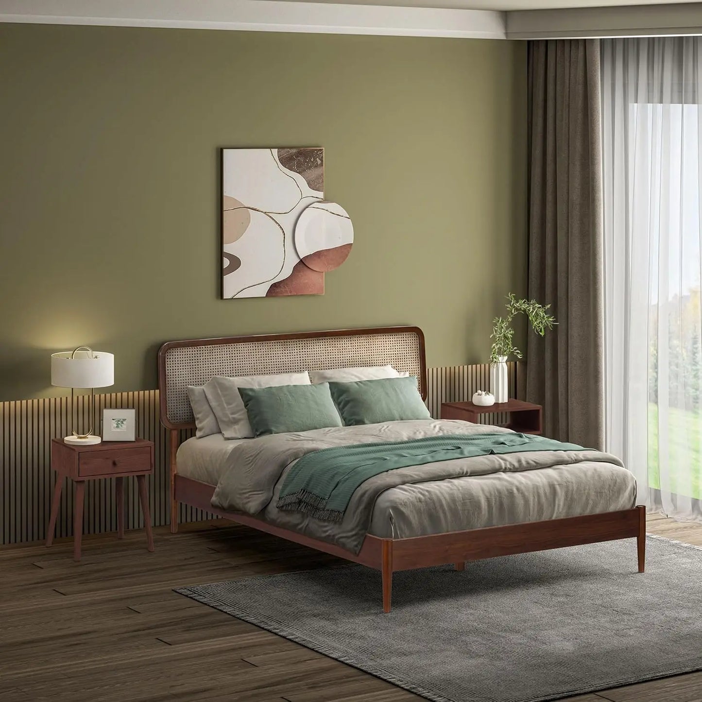 Lupin Wooden Bed Frame With Headboard
