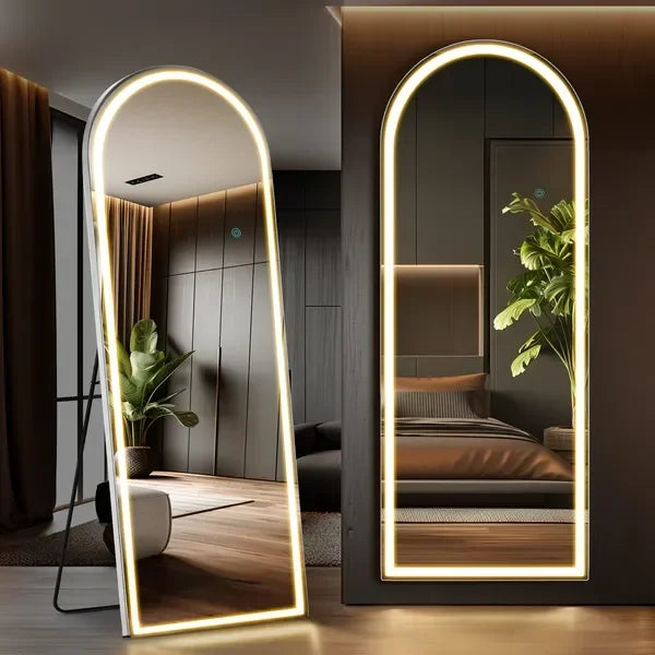 LED Lighted Floor Standing Mirror