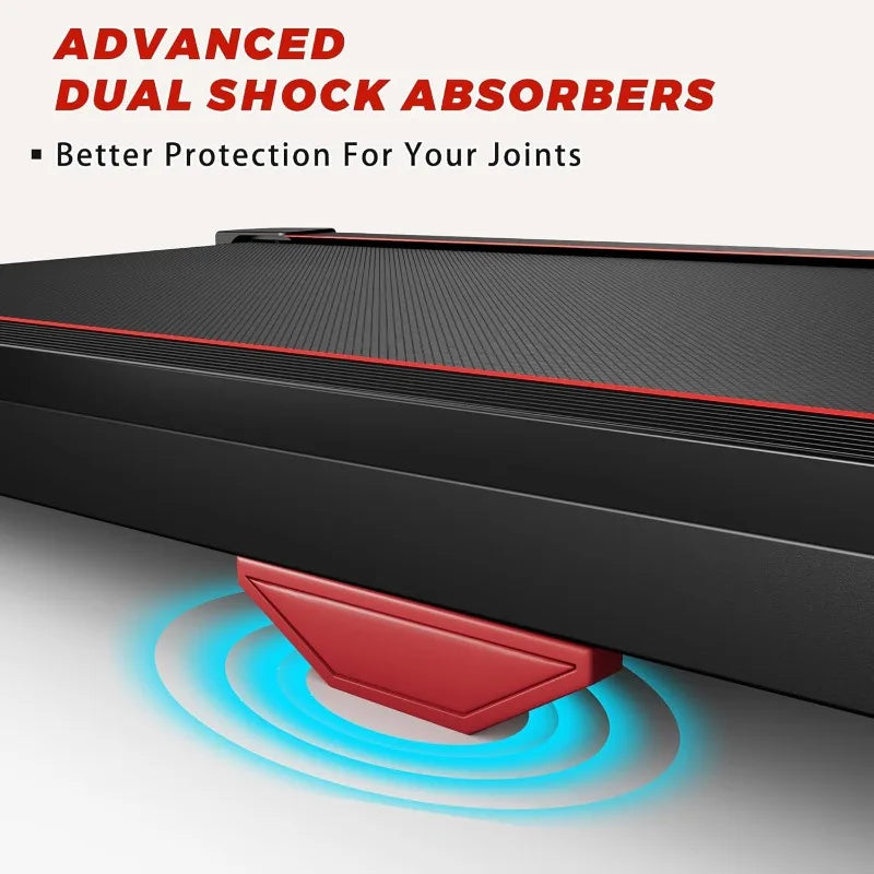 2-in-1 Treadmill, Walking Pad With Remote Control LED Display