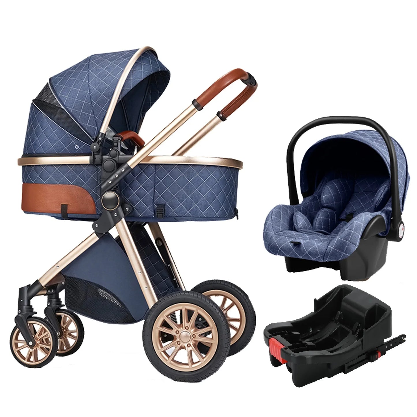 Luxury Portable 3-in-1Baby Stroller