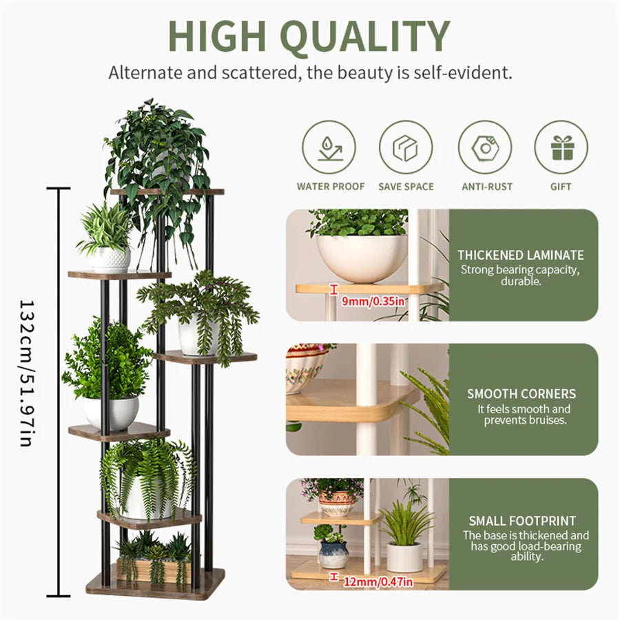 Elegant Multi-Tier Stand For Indoor Plant Display