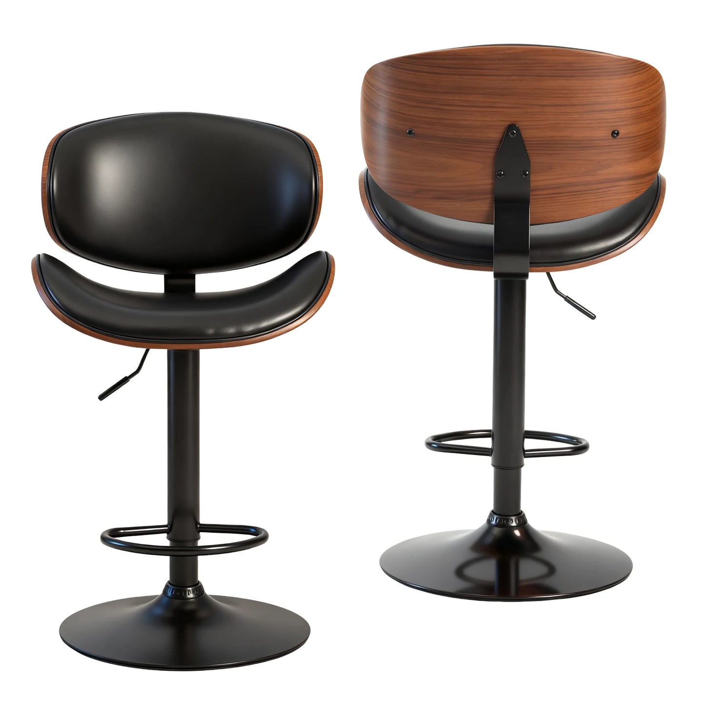 2 Adjustable Swivel Counter Height Bar Stools