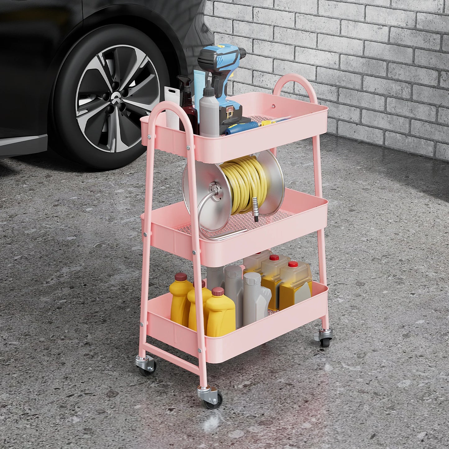 3-Tier Metal Storage Kitchen Cart