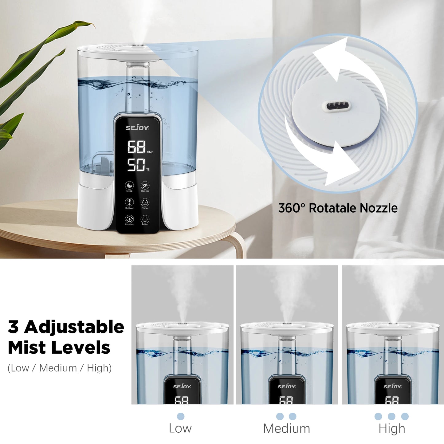 Digital Air Humidifier With LED