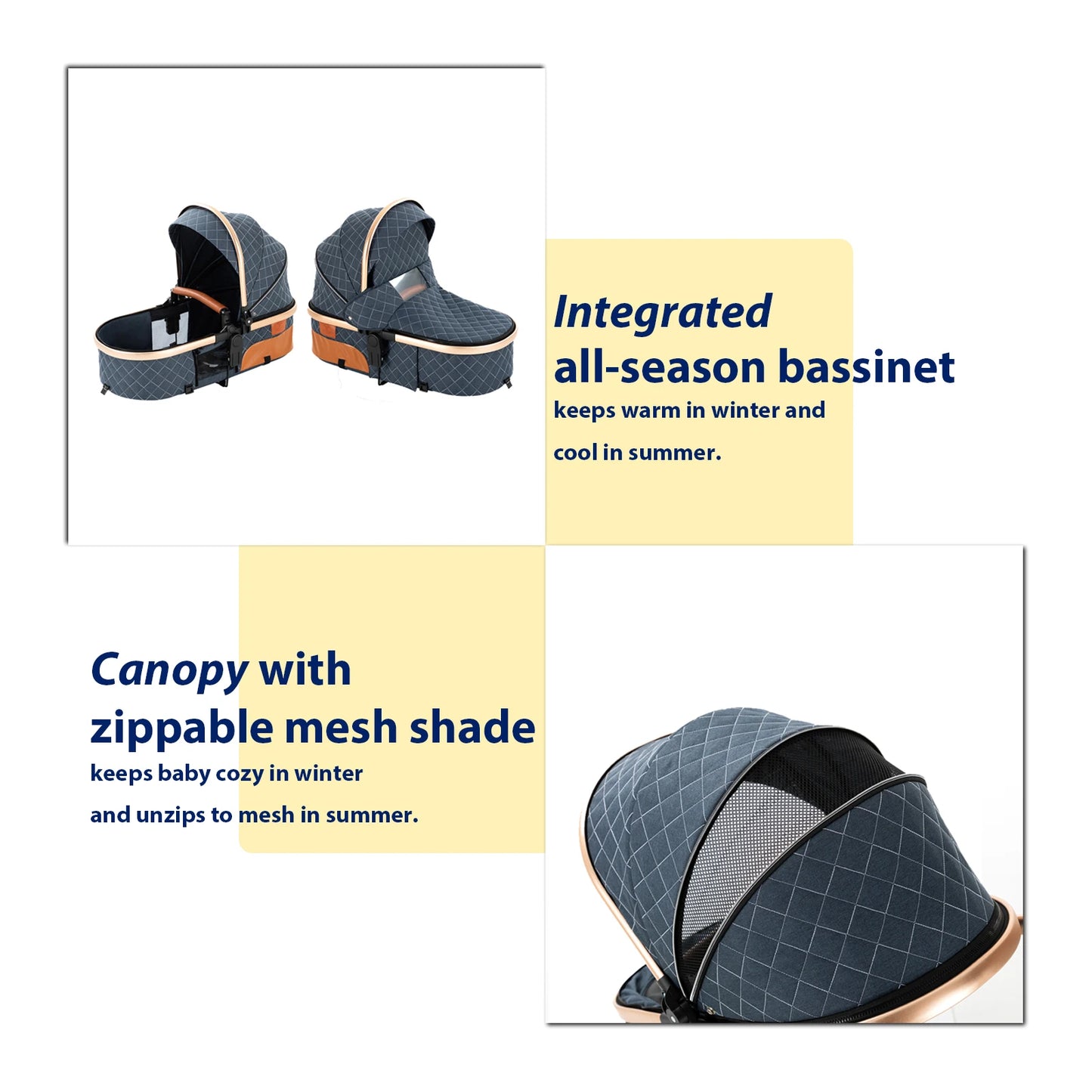 Multifunctional High Landscape 4-IN-1 Stroller
