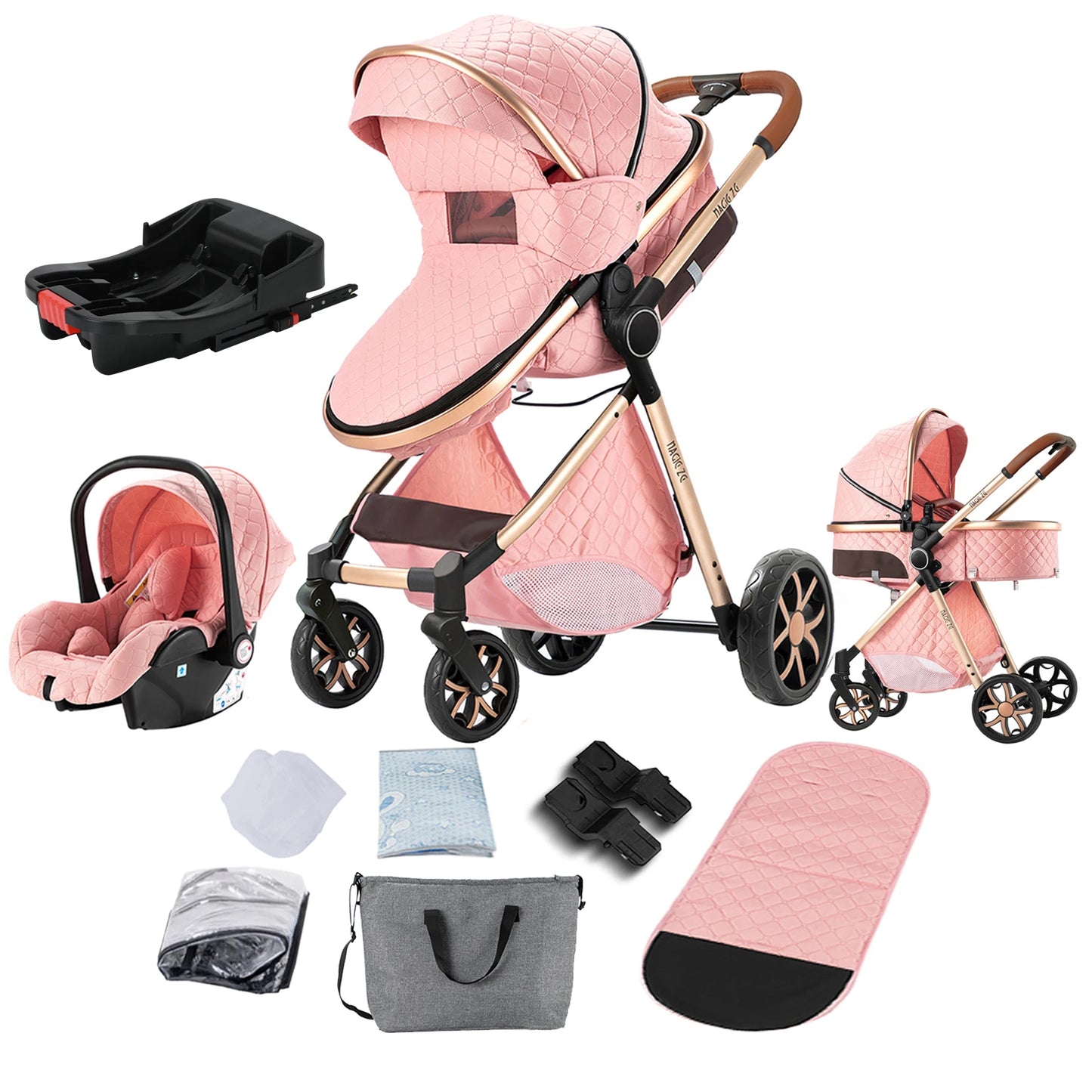 Multifunctional High Landscape 4-IN-1 Stroller