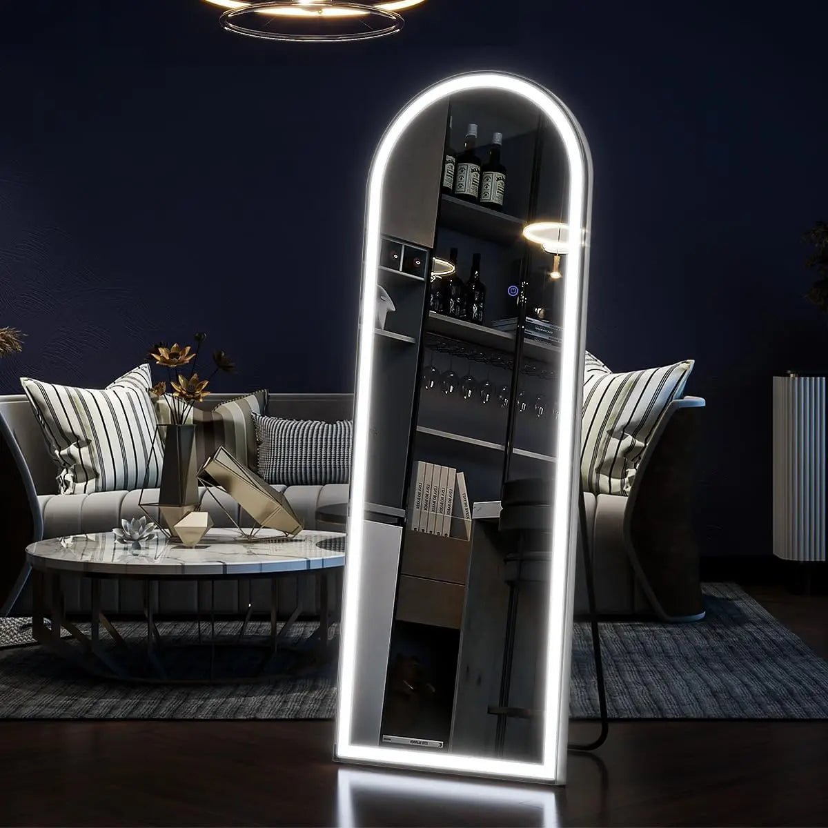 Arched Full Length Mirror WAith LED