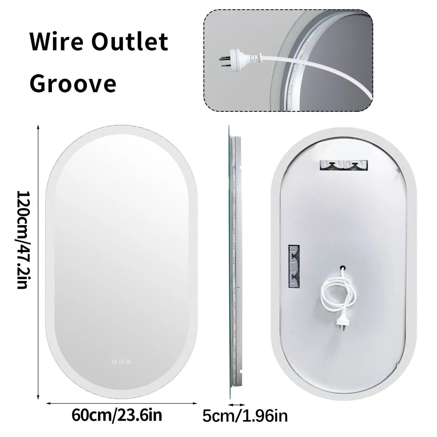 Oval LED Bathroom Mirror