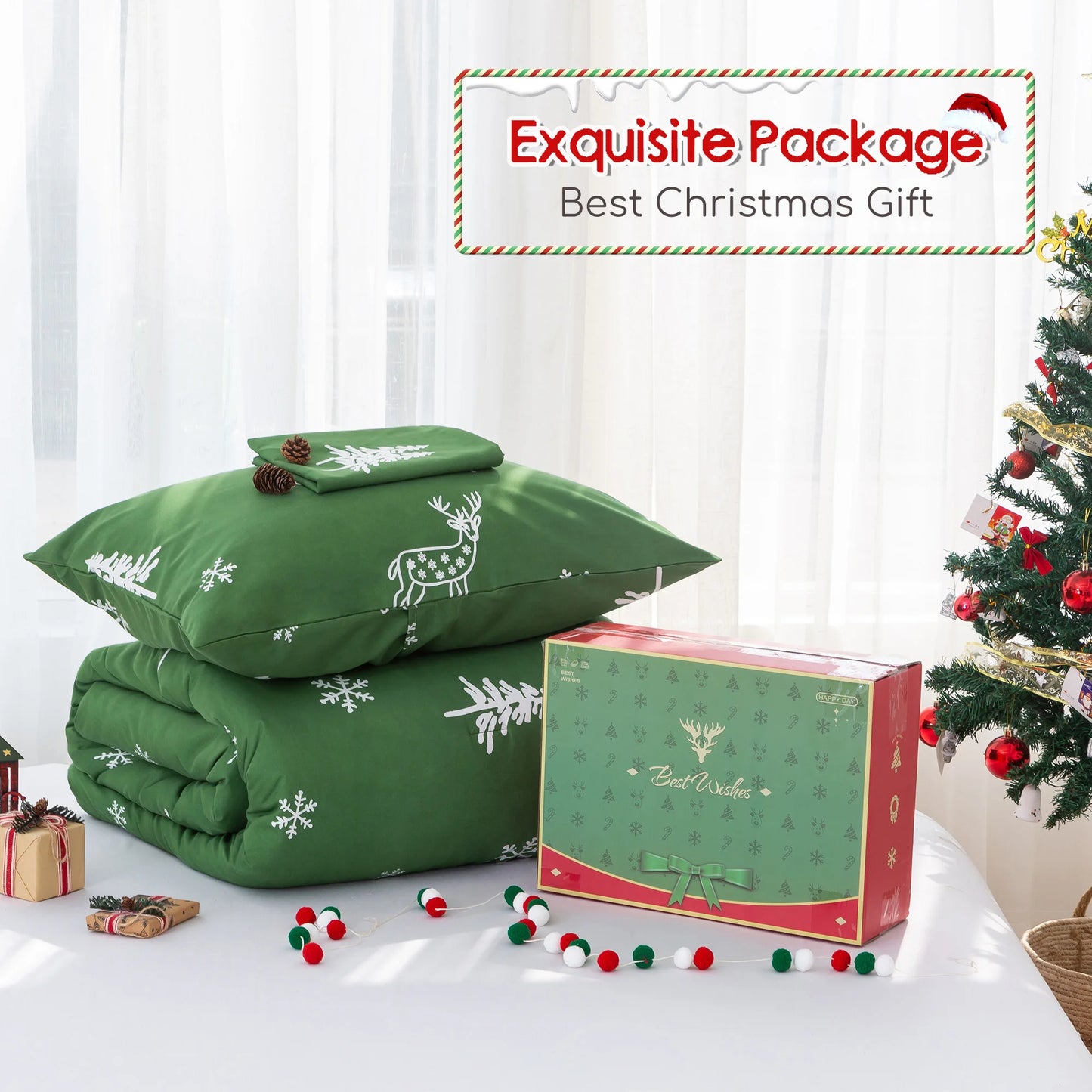 Soft PolyCotton Comforter, Christmas Theme