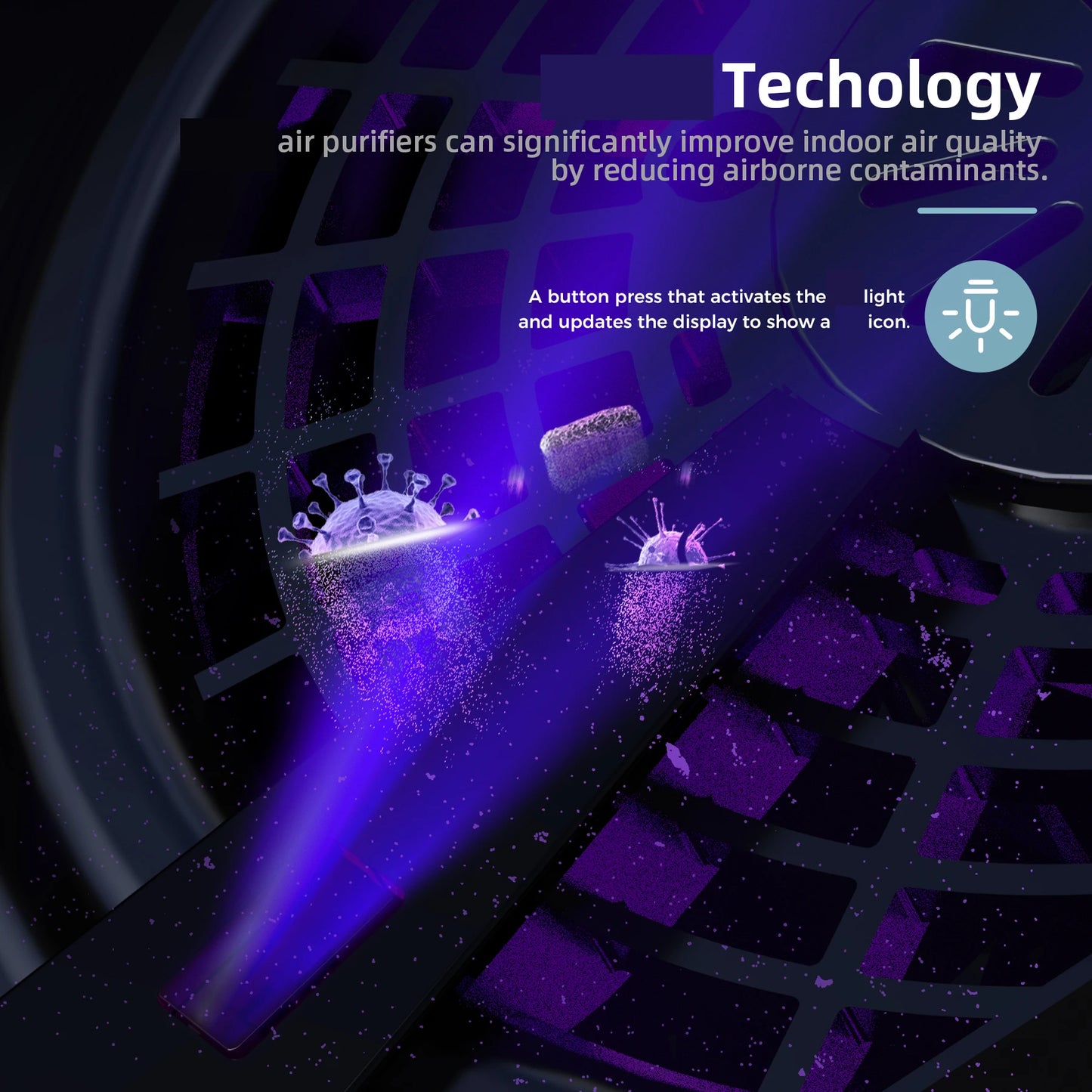 Air Purifier Touch Control Smart, Allergies