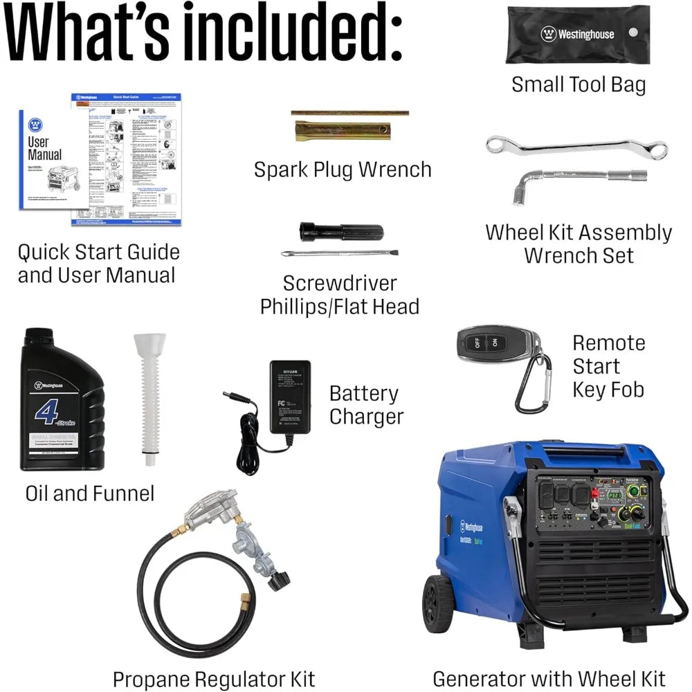 Westinghouse 11000W Dual Fuel Portable Inverter Generator With Remote Start