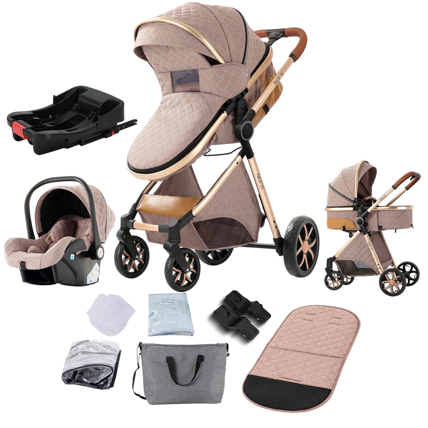 Multifunctional High Landscape 4-IN-1 Stroller