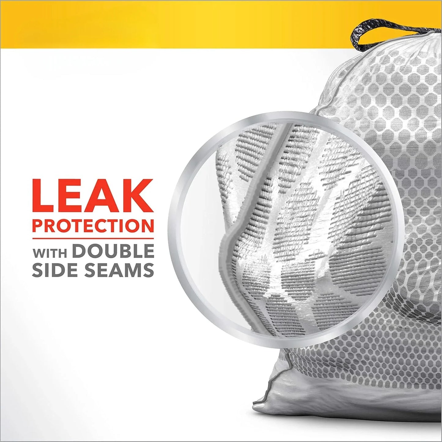 High kitchen drawstring trash bags - Stink Shield 13 gallon white trash bags