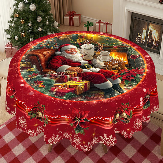 Vintage Christmas Theme Printed Tablecloth
