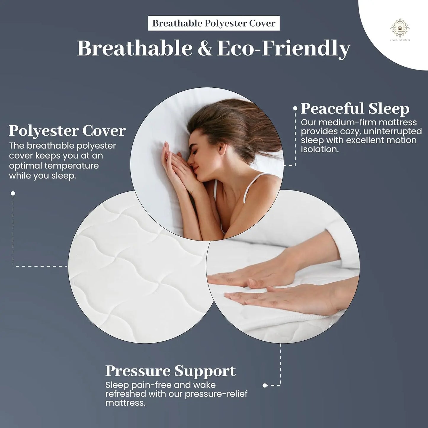 8 Inch Hybrid Full Size Mattress - Eco-Friendly