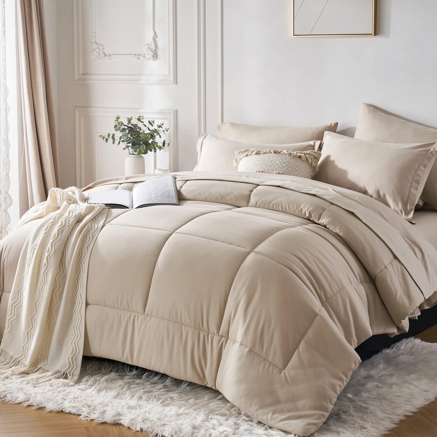 7-Piece Bed In A Bag Comforter Set Stylish geometry